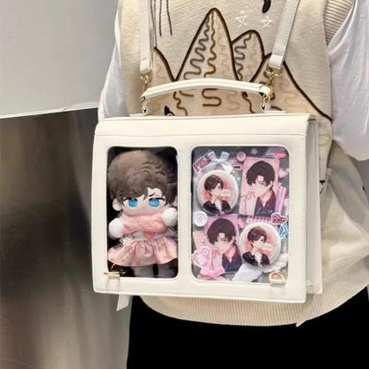 Niche Japanese Transparent Ita Bag Casual Large Capacity Girl Shoulder Crossbody Bag Fashionable Ulzzang Student Backpack ItaBag
