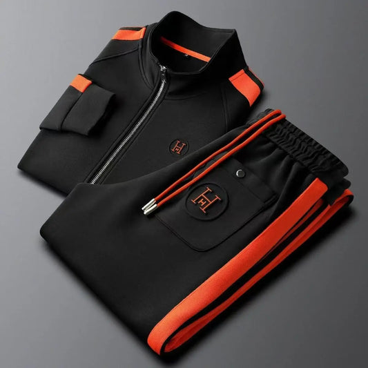 Men's Embroidered Streetwear Tracksuit Set