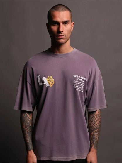 DARC SPORT Printed Loose Round-neck T-shirt for Men - New Style Casual Shirt with Long Sleeve