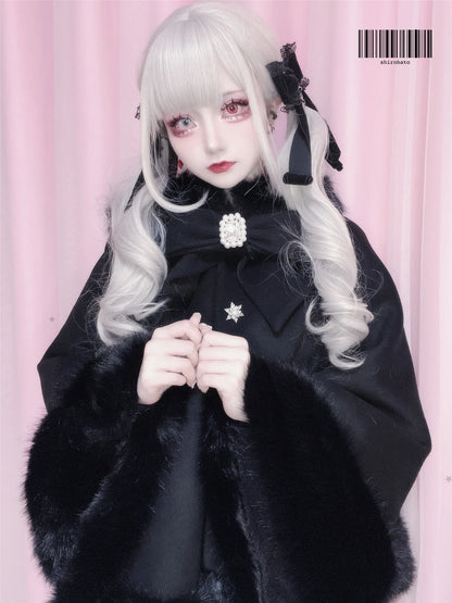 Women's Lolita Cat-Ear Wool Cape