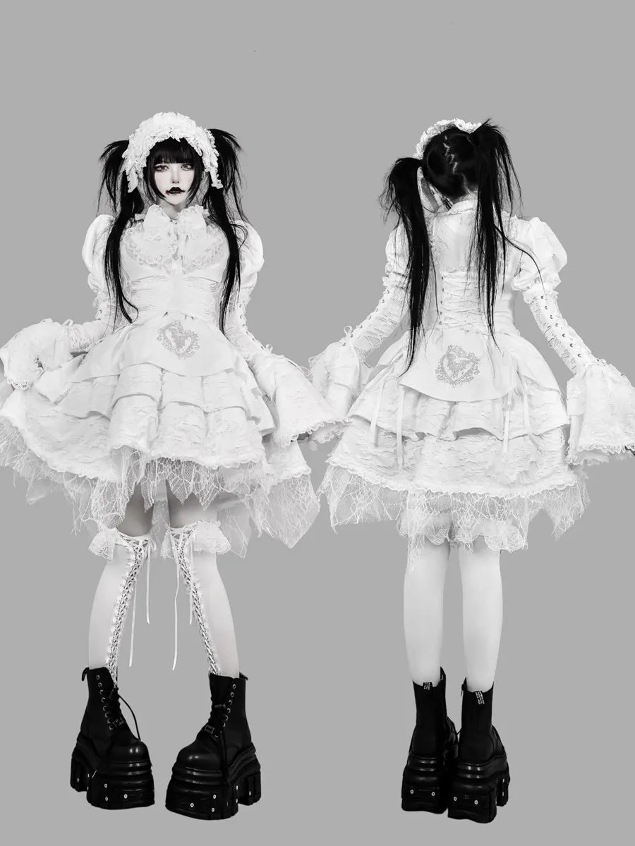 Women's Harajuku Gothic Lolita Mini Dress