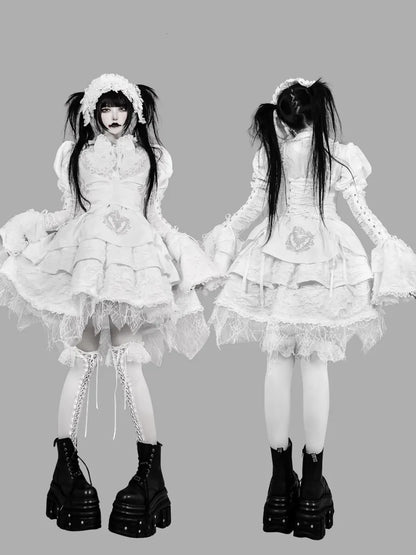 Women's Harajuku Gothic Lolita Mini Dress