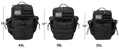 45L Meal Management Backpack for Men Women Tactical Adults Insulated Lunch Athletes Gym Bag Sports Daypacks With Bottle Holder
