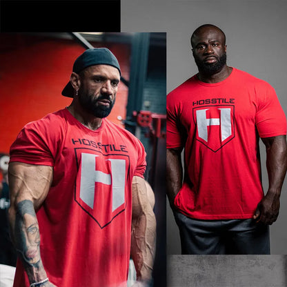Apex Ritual – メンズ ルーズ マッスル グラフィック ジム Tシャツ – フィットネス コットン Tシャツ