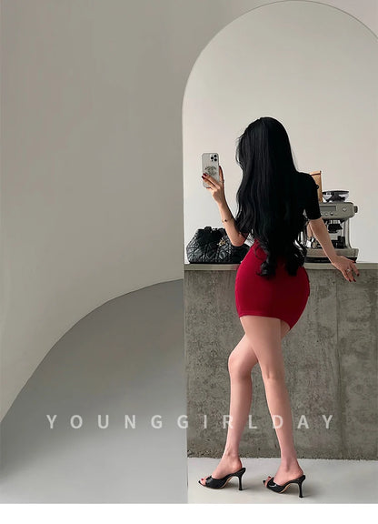 Women's High-Waist Belted Mini Skirt