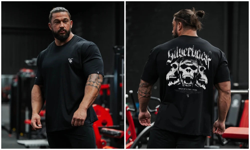 Apex Ritual – オーバーサイズ ジムTシャツ – ゆったり 通気性 ボディビルディング フィットネスTシャツ
