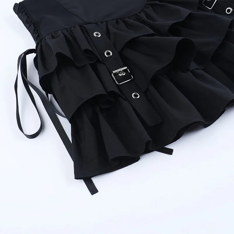 Women's Gothic Bell-Sleeve Halter Top