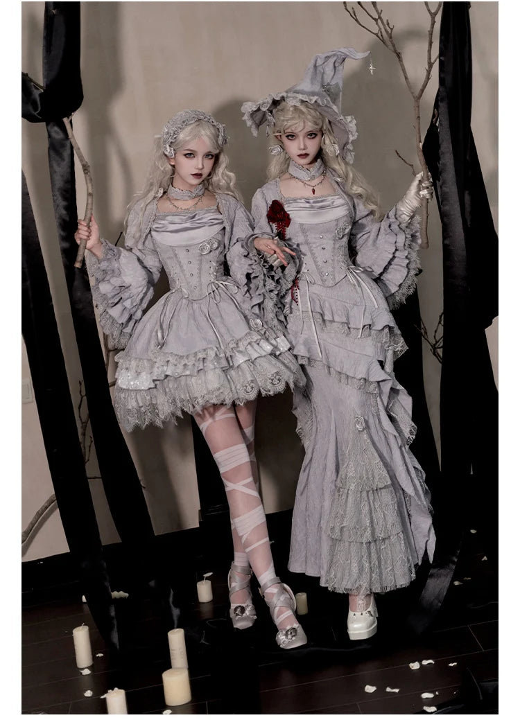 Women's Gothic Camisole Fishtail Skirt Set