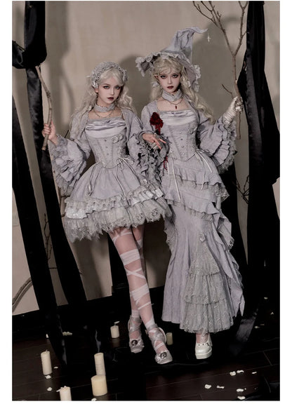Women's Gothic Camisole Fishtail Skirt Set