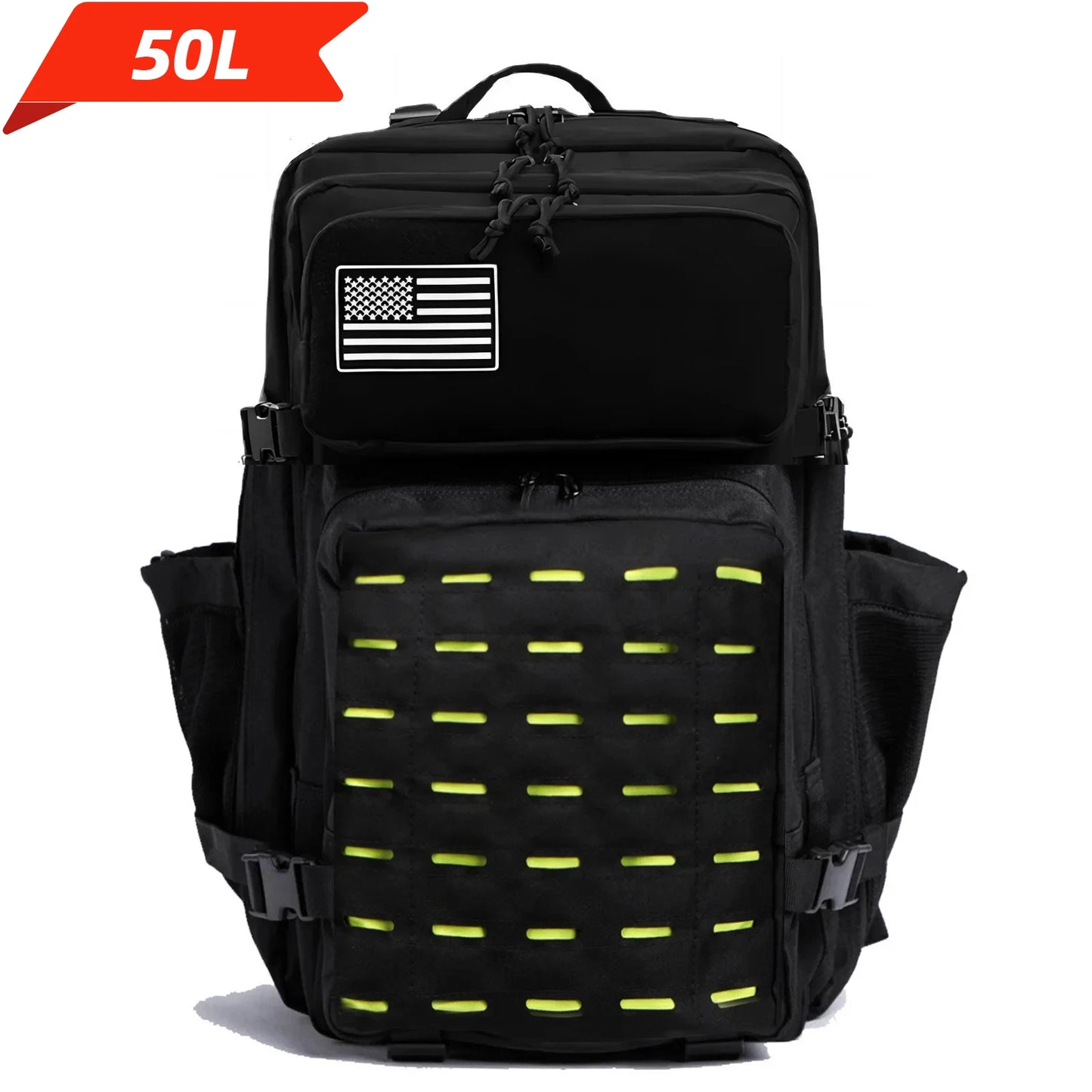 Apex Ritual – タクティカルMOLLEハンティングバックパック 25L/50L – EDC ジム＆アウトドアハイキングリュックサック ボトルホルダー付き