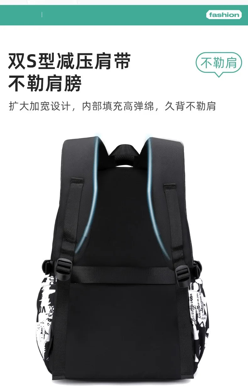 NEW Children School Bags Teenage Boys Kids Backpack Middle High School Students School Backpacks Outdoor Travel Book Bag Mochila