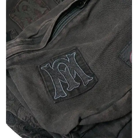 LEFTSIDE Y2k Aesthetic Letter Embroidery Backpack Patchwork Vintage Gothic Schoolbags Luxury Design Casual Students Backpacks