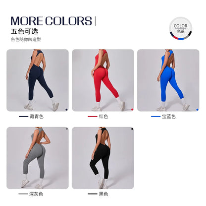 Women's Workout Black Jumpsuit