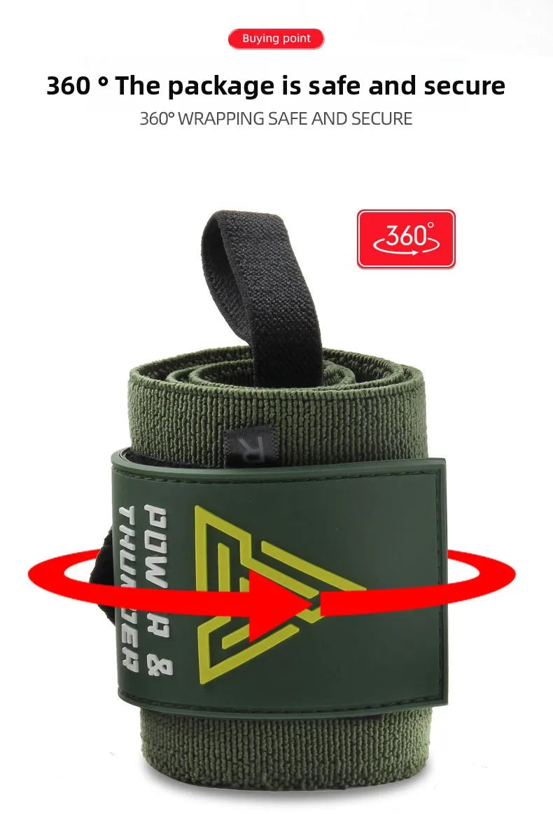 1Pair Premium Wrist Band Wrist Support Brace Strap Extra Strength Weightlifting Wrist Wrap Bandage for Fitness Gym Training Gift