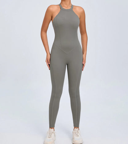 Women's Workout Coffee Jumpsuit