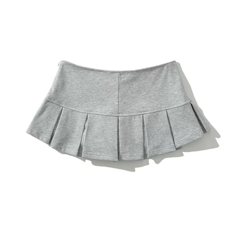 Women's Y2K Low-Rise Pleated Skort