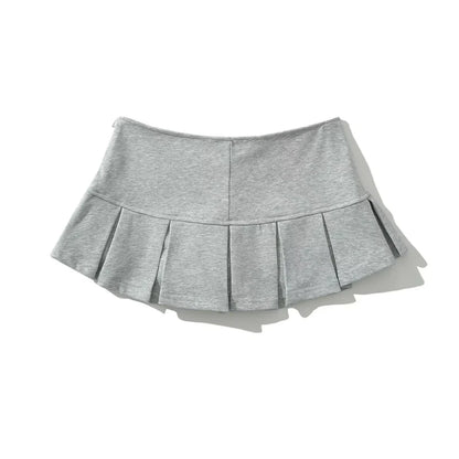 Women's Y2K Low-Rise Pleated Skort