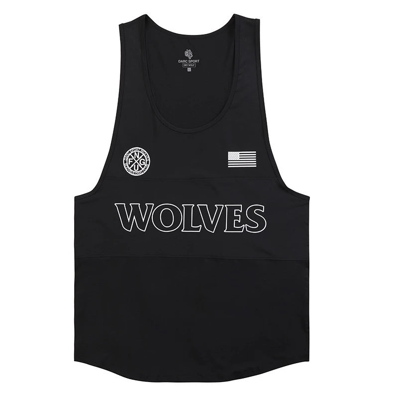 Men's Wolf Graphic Breathable Bodybuilding Tank Top