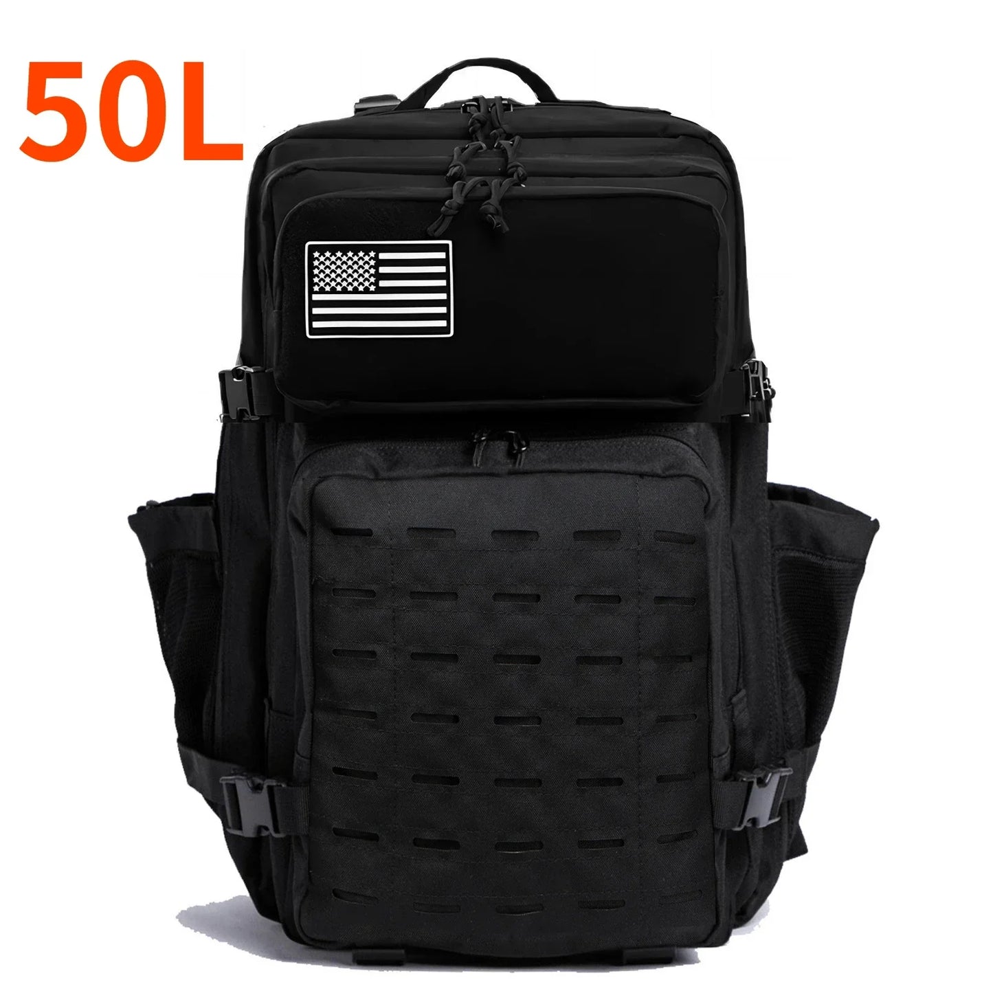 25L/50L Tactical Backpack Bag Hunting MOLLE Backpack GYM for Men Outdoor Hiking Travel Rucksack Witch 2 Bottle Holders