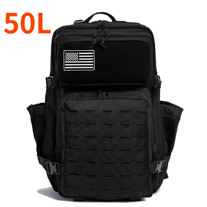 25L/50L Tactical Backpack Bag Hunting MOLLE Backpack GYM for Men Outdoor Hiking Travel Rucksack Witch 2 Bottle Holders