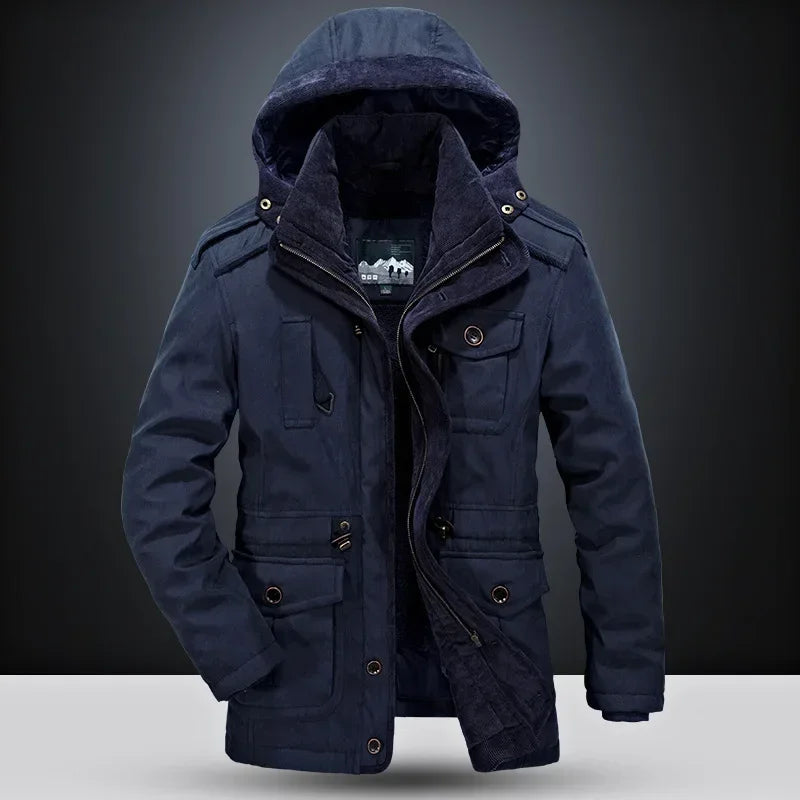 Thermal Hooded Casual New Coat Thermal Thick Jacket Men Military New Jacket Parkas Winter Men's Pile Jacket Outdoor Coat Men's