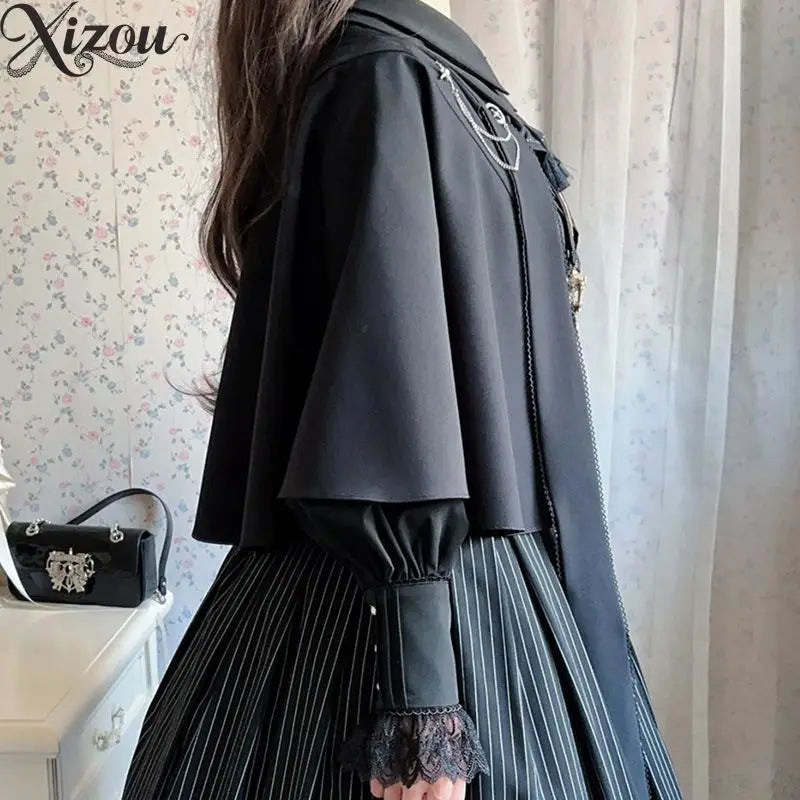 Women's Gothic Lolita Short Cape