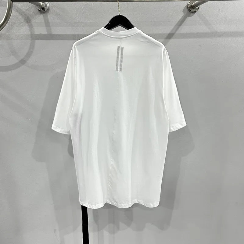 HKSH Spring Summer New Men's Tide Dark Cotton Form Five Star Printed Pattern Cotton T-shirts Half Sleeve Women Chic Tees HK2006