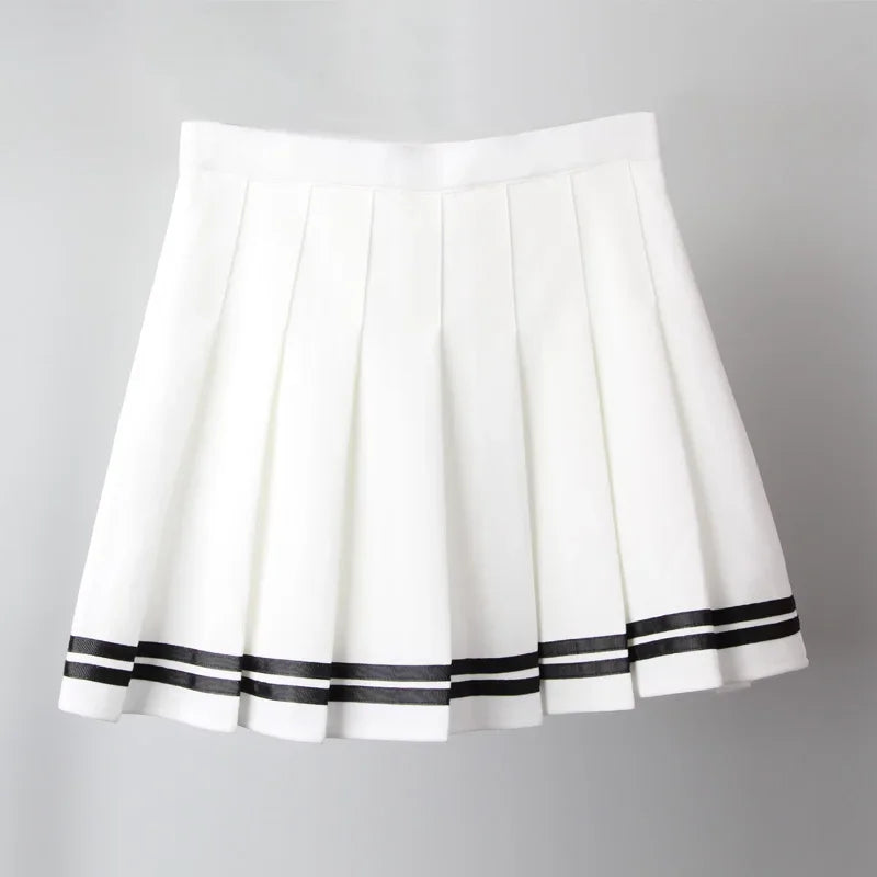 Women's Black Gothic Pleated Mini Skirt