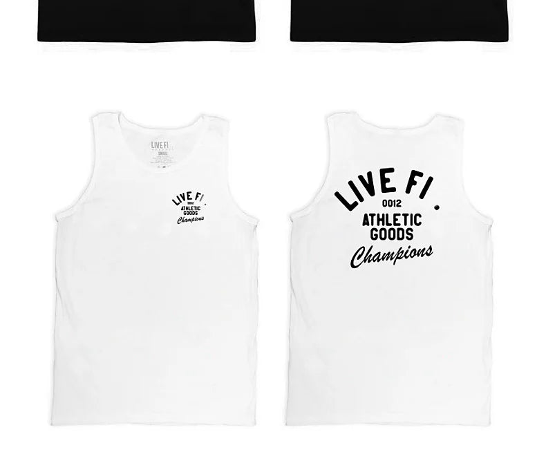 Men's Cotton Tank Top Gym Fitness Bodybuilding Sleeveless Singlet Workout Vest Summer Casual Basketball Shirt Male Sports Tops