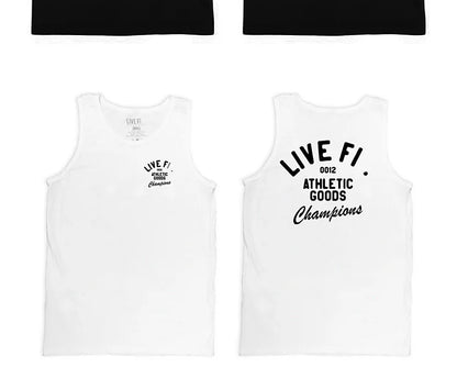 Men's Cotton Tank Top Gym Fitness Bodybuilding Sleeveless Singlet Workout Vest Summer Casual Basketball Shirt Male Sports Tops