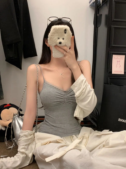 Women's White Lace Padded Crop Top