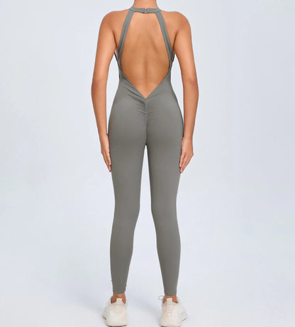 Women's Workout Coffee Jumpsuit