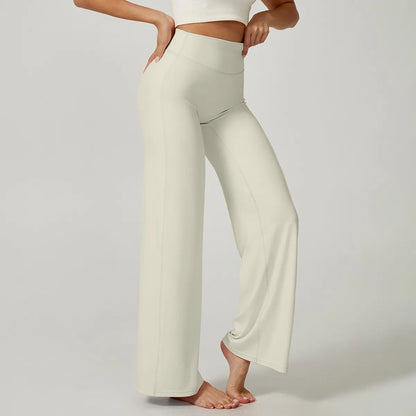 Apex Ritual – Women's High-Waist Straight-Leg Yoga Pants – Relaxed Fit Training Trousers
