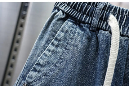American Retro Washed Distressed Jeans Loose Straight Wide-leg Jeans Luxury Brand Men's Clothing