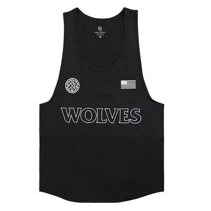 Men's Wolf Graphic Breathable Bodybuilding Tank Top