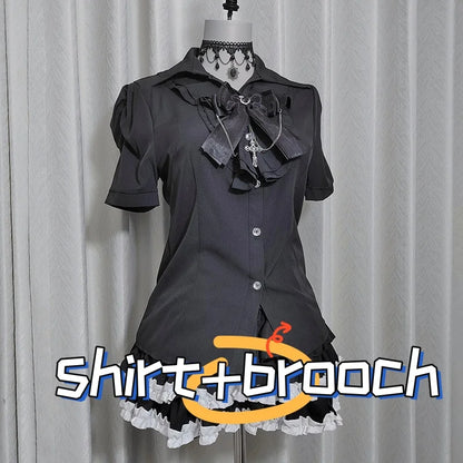 Women's Jirai Kei Lolita Long-Sleeve Blouse