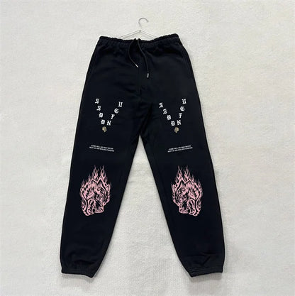 DARC SPORT ankle-length sweatpants, American-style fleece pants, fall/winter fitness training pants, men's and women's matching