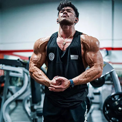 Men's Wolf Graphic Breathable Bodybuilding Tank Top