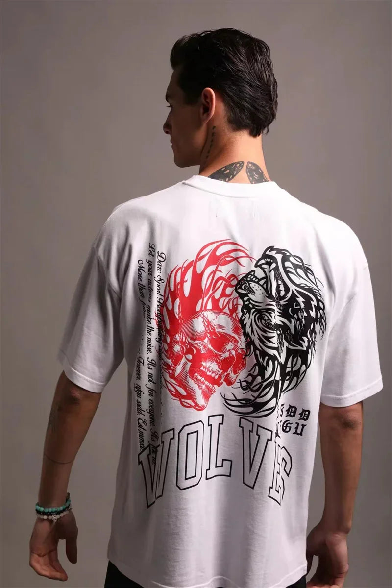 Women's Wolf Graphic Cotton Training T-Shirt