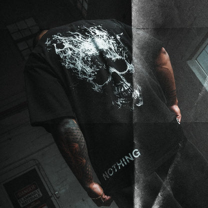 NOTHING GIVEN Oversized Loose Running T-Shirts Mens Gym REAPERS Fitness Sports Half Sleeve T Shirt Graphic Unisex Workout Tops