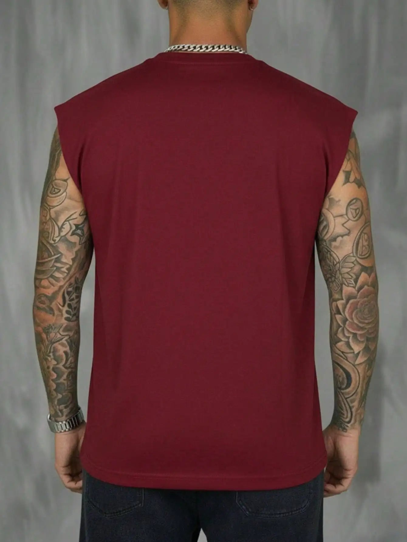Men's White Sleeveless T-Shirt Tank Top Casual Loose Fit O-Neck Basic Vest Summer Gym Workout Streetwear Tops