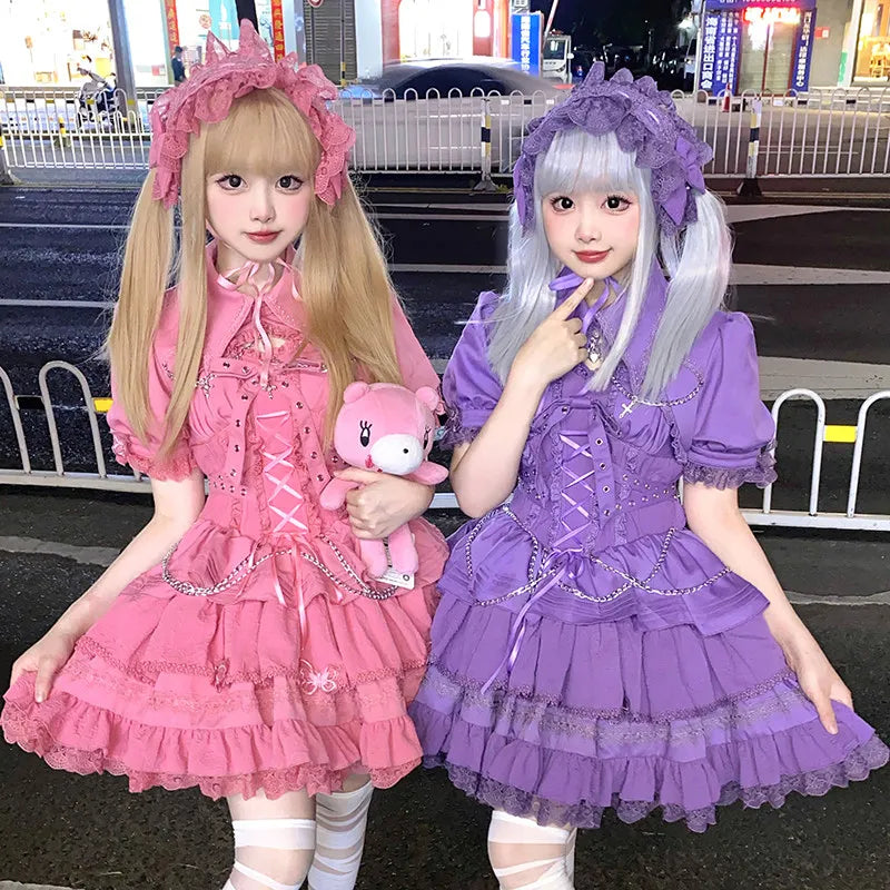 Women's Harajuku Gothic Chain JSK Dress