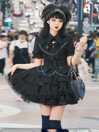 Women's Harajuku Gothic Chain JSK Dress