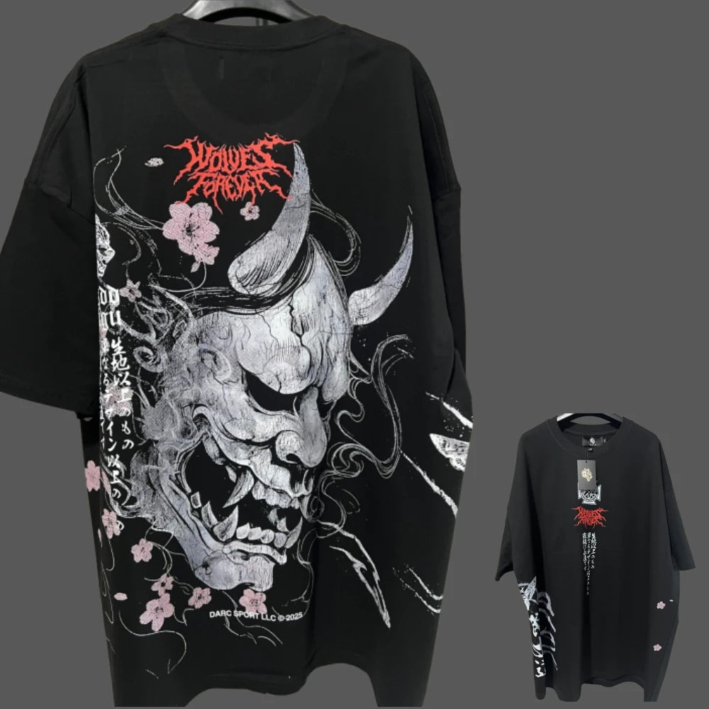 Apex Ritual – アニメプリント メンズクルーネックTシャツ – ゆったりカジュアル フィットネストレーニング コットンTee