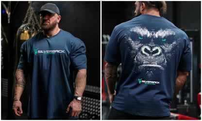Loose New Gorilla Men's Printed T-Shirt Sports Short Sleeve Casual Fitness Male Tops O-NECK Gym Workout Running Tee Shirts Y2k