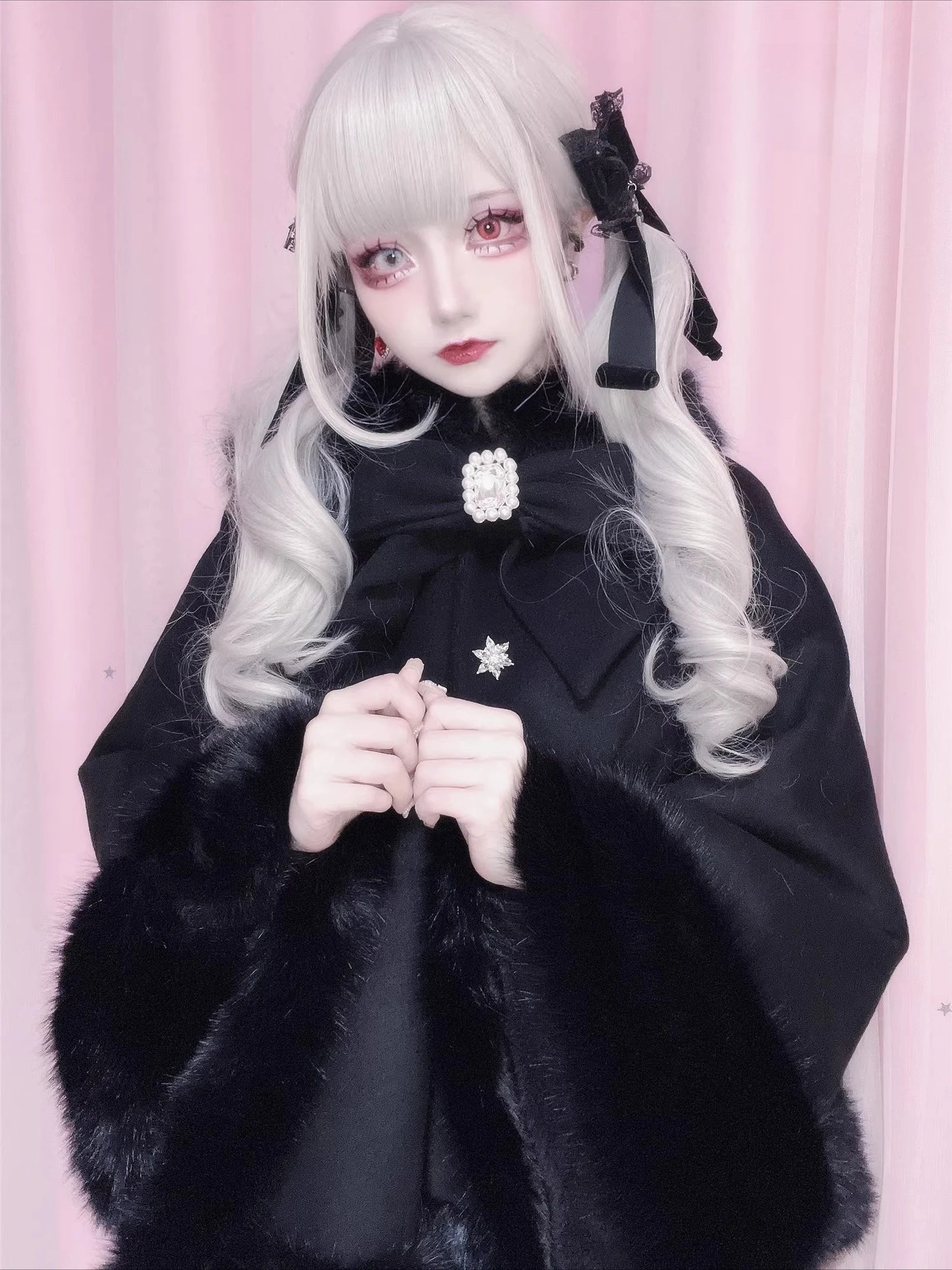 Women's Lolita Cat-Ear Wool Cape