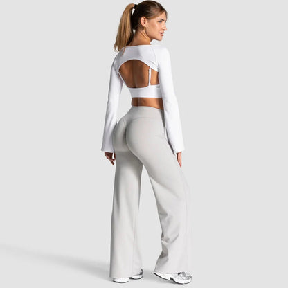 Women's Scrunch Wide-Leg Yoga Pants