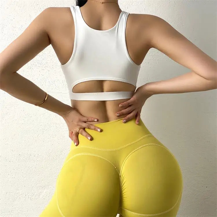 TRY TO BN Sports Yoga Bra Gym Woman Hollow Push Up High Impact Shockproof Underwear Fitness Naked Crop Top Mujer Workout Clothes