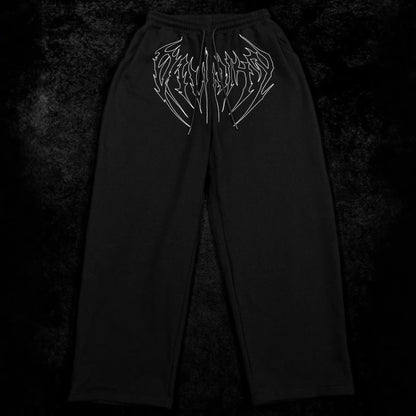 BREATHEDIVINITY men's sports pants for jogging, fitness and leisure, with printed patterns, straight and wide fit long pants