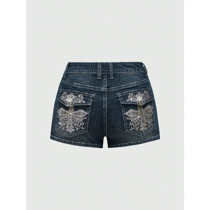 Women's Y2K Low-Rise Denim Shorts